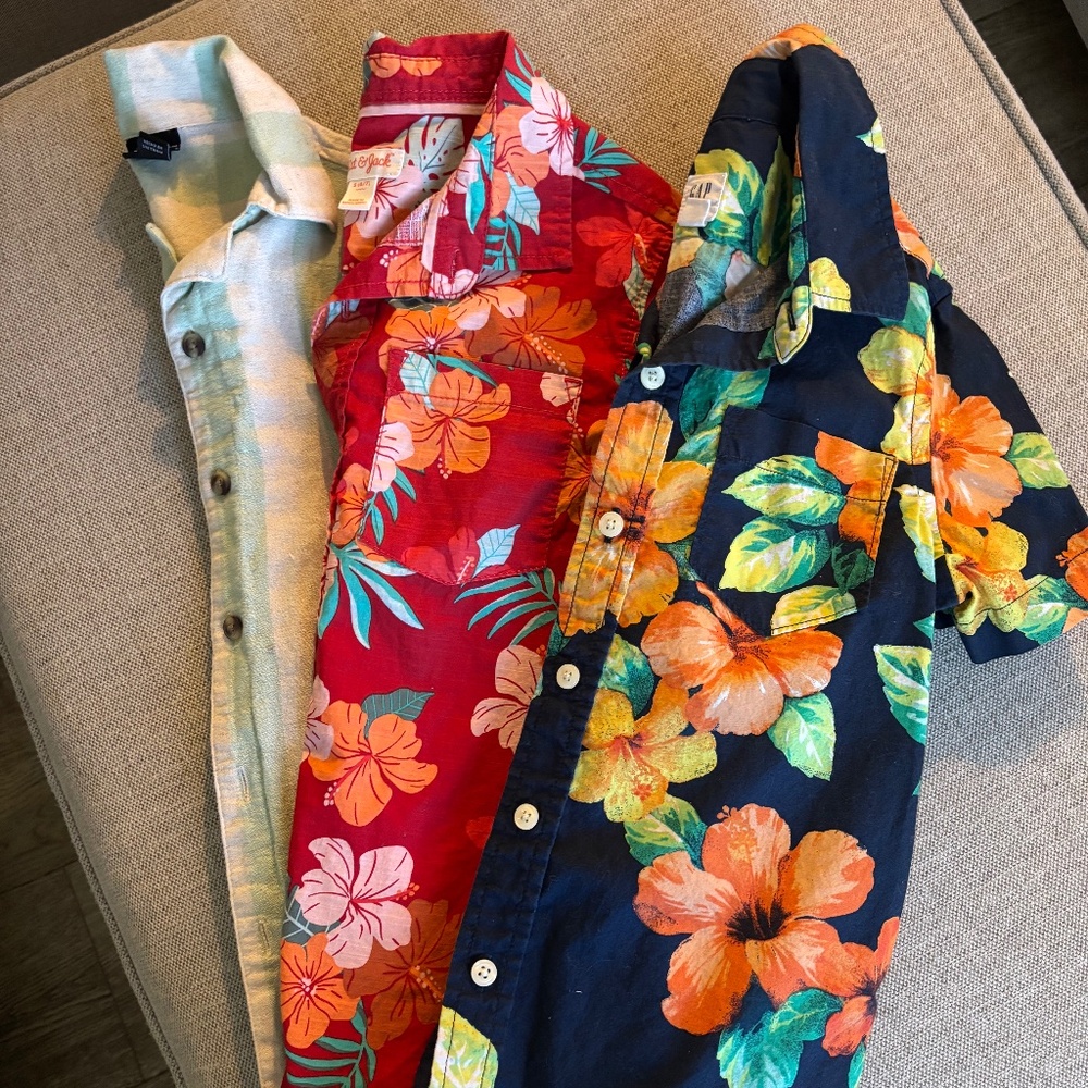 Boys Hawaiian Button Down Shirts